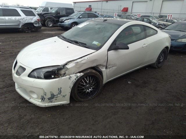 1G2ZH17N684278711 - 2008 PONTIAC G6 GT WHITE photo 2