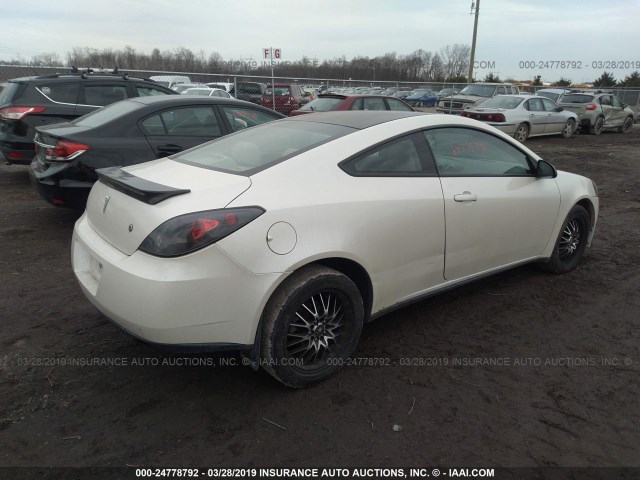 1G2ZH17N684278711 - 2008 PONTIAC G6 GT WHITE photo 4