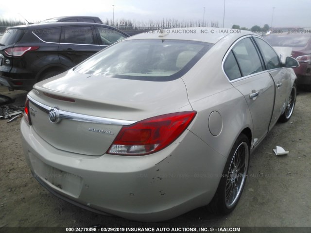 2G4GS5EK4C9137593 - 2012 BUICK REGAL PREMIUM TAN photo 4