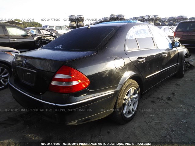 WDBUF65JX3A155592 - 2003 MERCEDES-BENZ E 320 BLACK photo 4