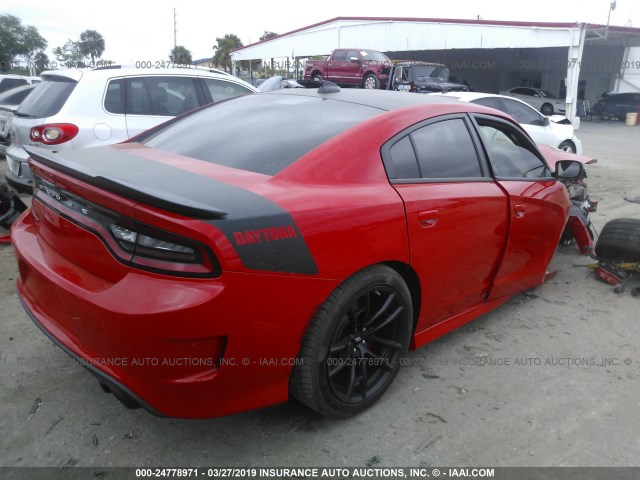 2C3CDXGJ2KH553048 - 2019 DODGE CHARGER SCAT PACK RED photo 4