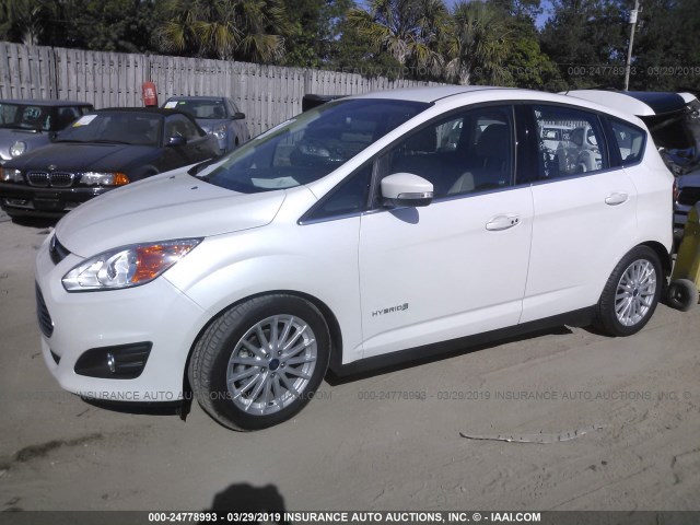 1FADP5BU4GL107819 - 2016 FORD C-MAX SEL WHITE photo 2