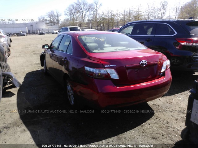 JTNBB46K073000247 - 2007 TOYOTA CAMRY NEW GENERAT HYBRID RED photo 3