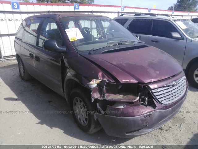 1C4GJ25B51B222203 - 2001 CHRYSLER VOYAGER BURGUNDY photo 1