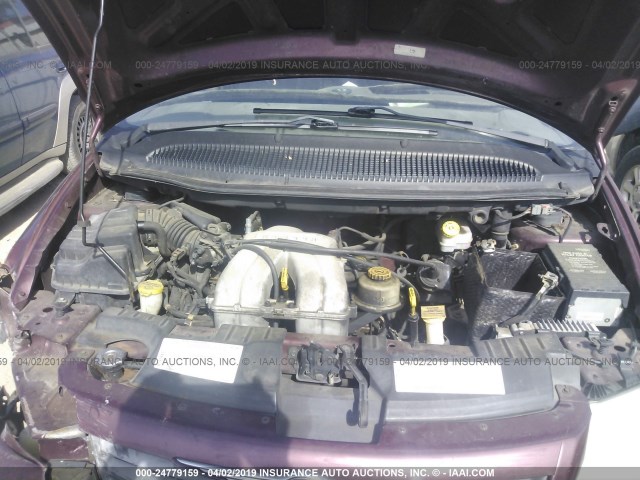 1C4GJ25B51B222203 - 2001 CHRYSLER VOYAGER BURGUNDY photo 10