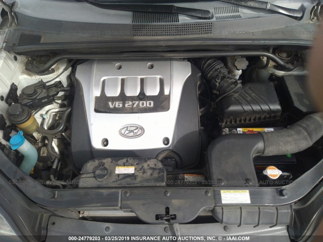 KM8JN72D75U051537 - 2005 HYUNDAI TUCSON GLS/LX SILVER photo 10