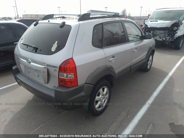 KM8JN72D75U051537 - 2005 HYUNDAI TUCSON GLS/LX SILVER photo 4