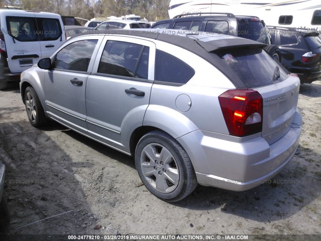 1B3HB48B17D550337 - 2007 DODGE CALIBER SXT SILVER photo 3