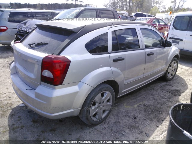 1B3HB48B17D550337 - 2007 DODGE CALIBER SXT SILVER photo 4