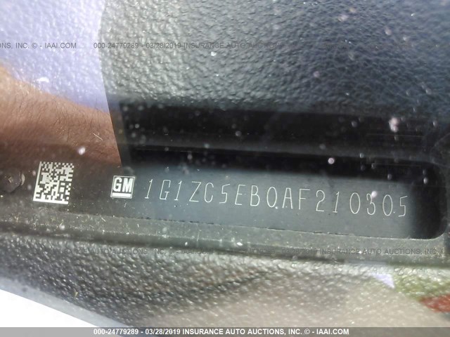 1G1ZC5EB0AF210305 - 2010 CHEVROLET MALIBU 1LT 棕色 照片 9