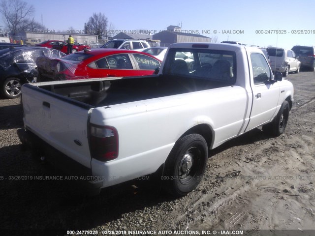 1FTYR10E51TA81457 - 2001 FORD RANGER WHITE photo 4