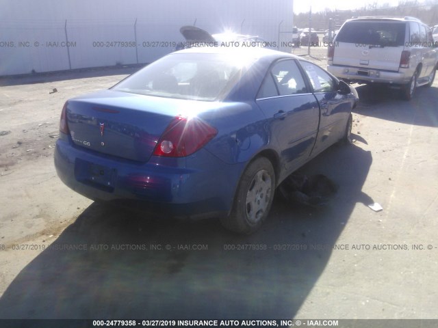 1G2ZF58B174255675 - 2007 PONTIAC G6 VALUE LEADER/BASE BLUE photo 4