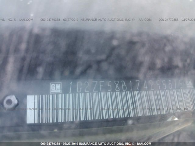 1G2ZF58B174255675 - 2007 PONTIAC G6 VALUE LEADER/BASE BLUE photo 9