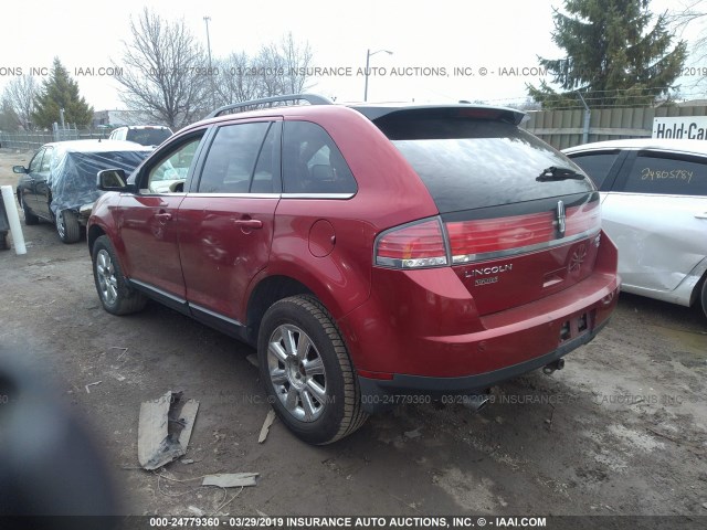 2LMDU88C27BJ27652 - 2007 LINCOLN MKX RED photo 3