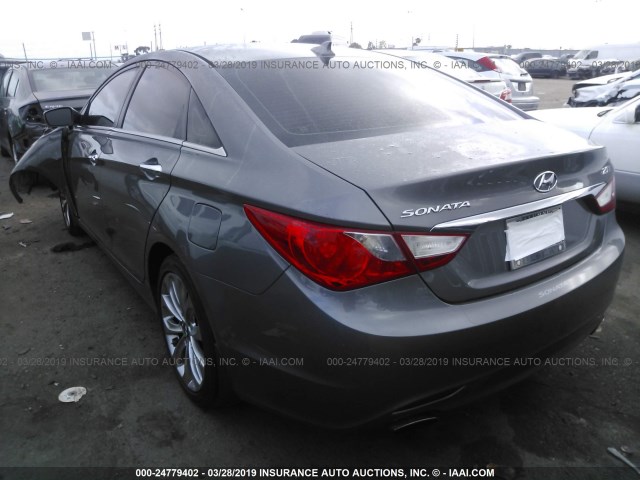 5NPEC4AB2CH439440 - 2012 HYUNDAI SONATA SE/LIMITED GRAY photo 3