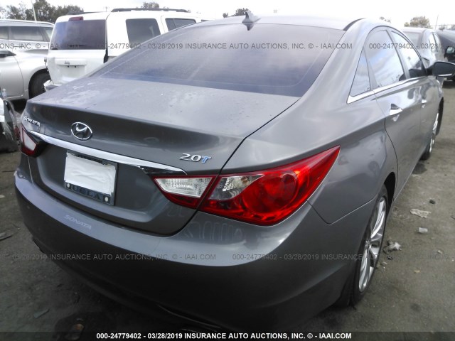 5NPEC4AB2CH439440 - 2012 HYUNDAI SONATA SE/LIMITED GRAY photo 4