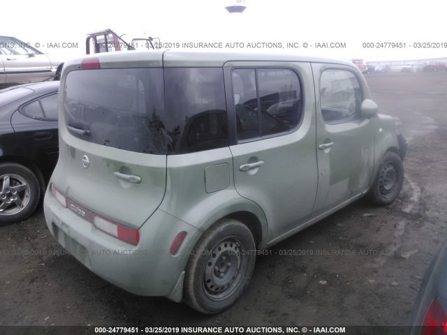 JN8AZ28R69T107806 - 2009 NISSAN CUBE S/SL GREEN photo 4