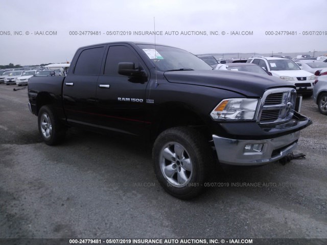 1C6RD6LTXCS179300 - 2012 DODGE RAM 1500 SLT BLACK photo 1