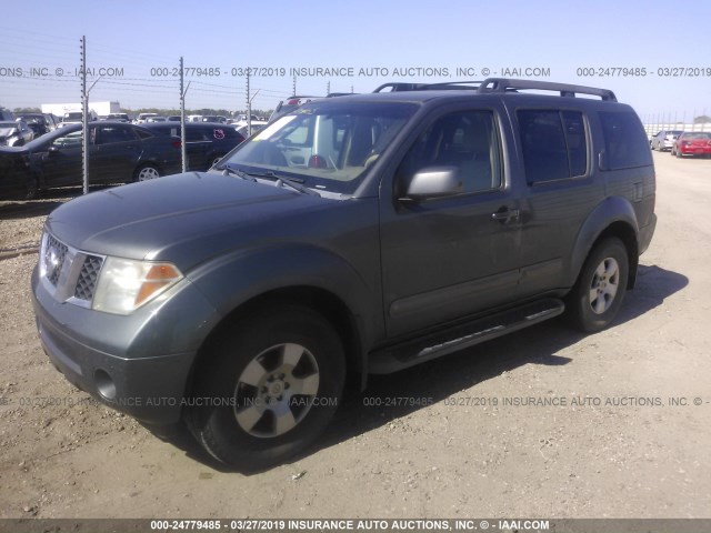 5N1AR18U87C644891 - 2007 NISSAN PATHFINDER LE/SE/XE GRAY photo 2