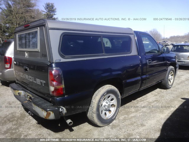 1GCEC14X85Z334550 - 2005 CHEVROLET SILVERADO C1500 BLUE photo 4