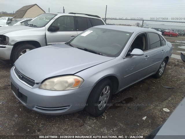 2G1WT58K169381210 - 2006 CHEVROLET IMPALA LT Light Blue photo 2