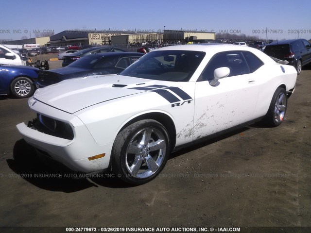 2B3CJ5DT5AH109418 - 2010 DODGE CHALLENGER R/T WHITE photo 2