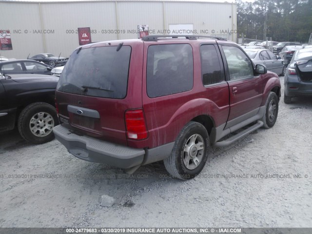 1FMYU60E43UC13418 - 2003 FORD EXPLORER SPORT RED photo 4