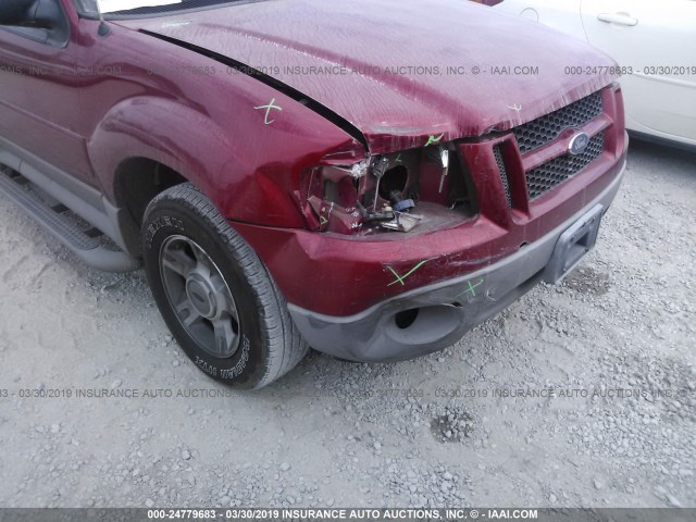 1FMYU60E43UC13418 - 2003 FORD EXPLORER SPORT RED photo 6