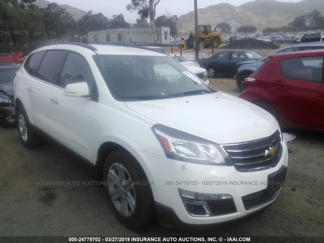 1GNKRGKD9EJ184242 - 2014 CHEVROLET TRAVERSE LT WHITE photo 1