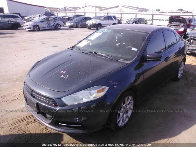 1C3CDFBAXDD183999 - 2013 DODGE DART SXT GRAY photo 2