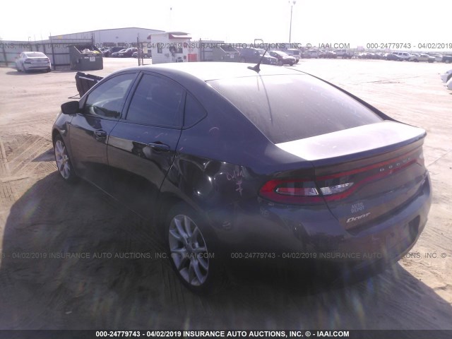 1C3CDFBAXDD183999 - 2013 DODGE DART SXT GRAY photo 3