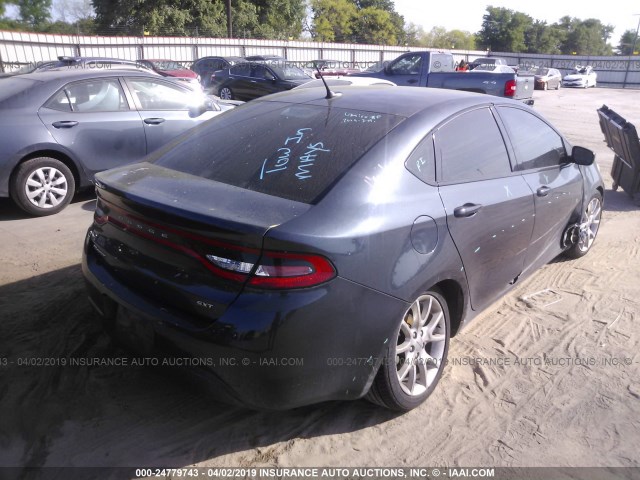 1C3CDFBAXDD183999 - 2013 DODGE DART SXT GRAY photo 4