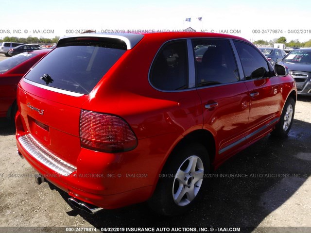 WP1AB29P96LA69446 - 2006 PORSCHE CAYENNE S RED photo 4