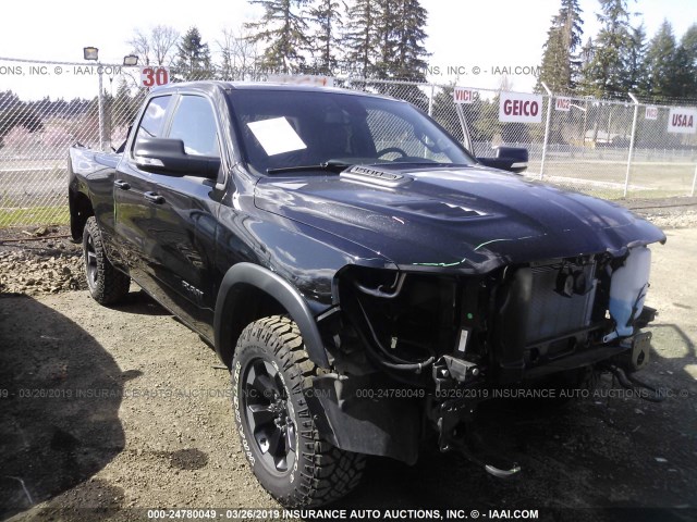 1C6SRFET6KN746888 - 2019 RAM 1500 REBEL შავი ფოტო 1