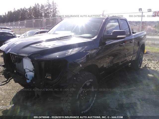 1C6SRFET6KN746888 - 2019 RAM 1500 REBEL შავი ფოტო 2