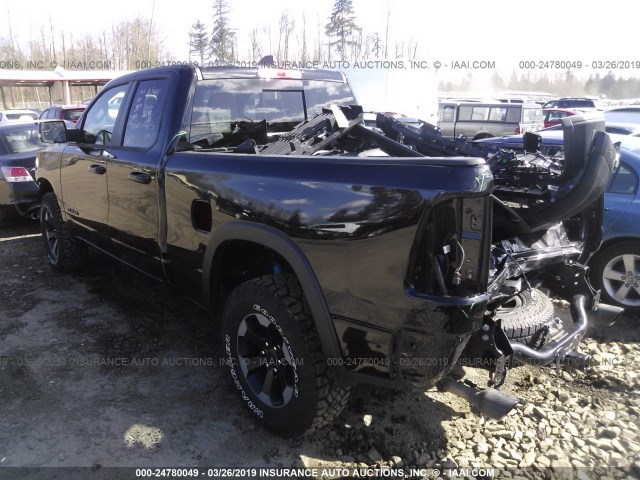 1C6SRFET6KN746888 - 2019 RAM 1500 REBEL შავი ფოტო 3