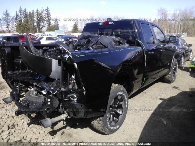 1C6SRFET6KN746888 - 2019 RAM 1500 REBEL შავი ფოტო 4