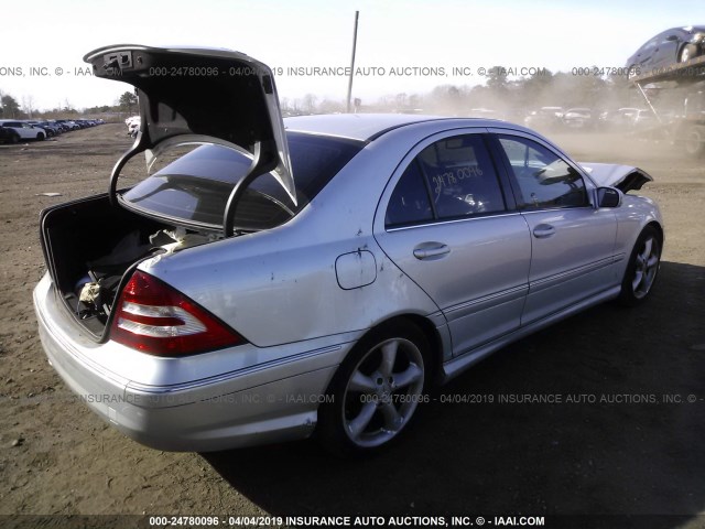 WDBRF52HX6A863492 - 2006 MERCEDES-BENZ C GENERATION 2006 230 SILVER photo 4