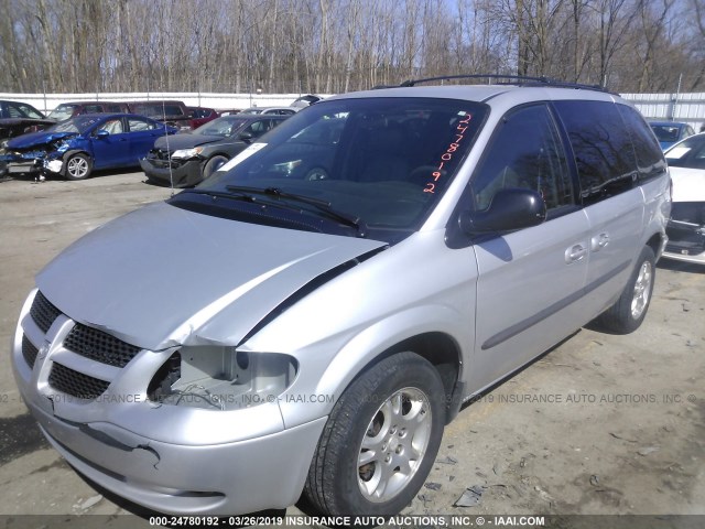 1D4GP45RX4B566074 - 2004 DODGE CARAVAN SXT SILVER photo 2