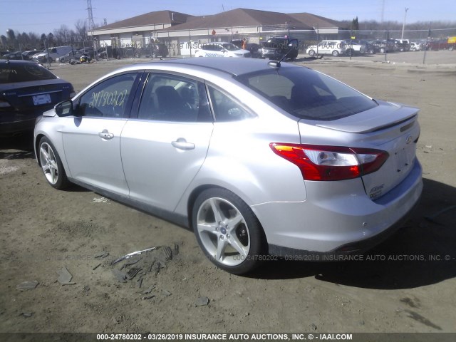 1FADP3J24EL141437 - 2014 FORD FOCUS TITANIUM SILVER photo 3