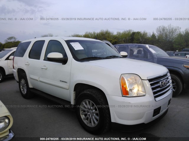 1GKFK13518R229753 - 2008 GMC YUKON HYBRID WHITE photo 1