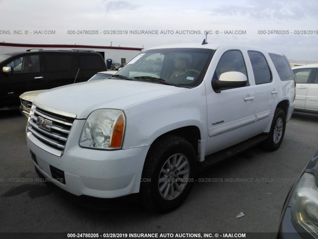 1GKFK13518R229753 - 2008 GMC YUKON HYBRID WHITE photo 2