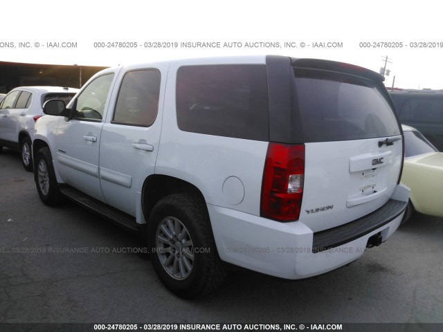 1GKFK13518R229753 - 2008 GMC YUKON HYBRID WHITE photo 3