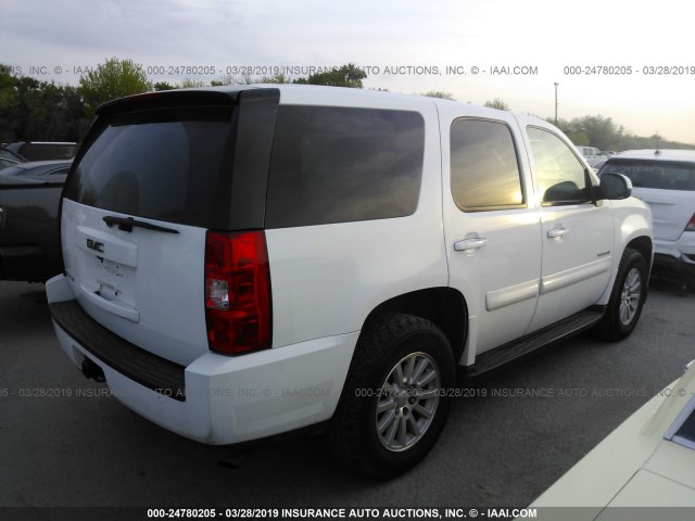 1GKFK13518R229753 - 2008 GMC YUKON HYBRID WHITE photo 4