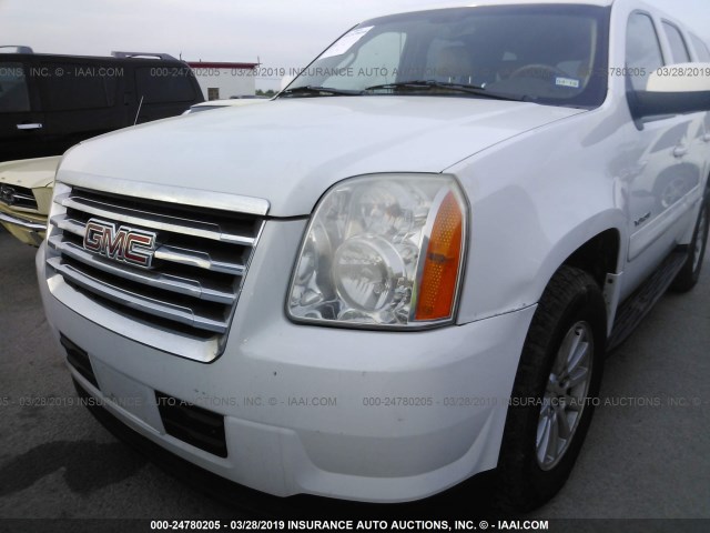 1GKFK13518R229753 - 2008 GMC YUKON HYBRID WHITE photo 6