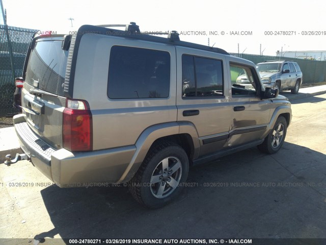 1J8HG48N36C210405 - 2006 JEEP COMMANDER Champagne photo 4