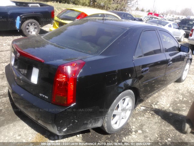 1G6DP567X50115276 - 2005 CADILLAC CTS HI FEATURE V6 BLACK photo 4