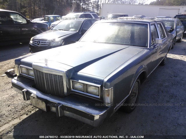 1LNBP96F8GY628920 - 1986 LINCOLN TOWN CAR BLUE photo 2