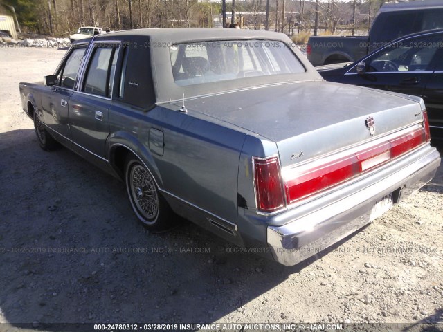 1LNBP96F8GY628920 - 1986 LINCOLN TOWN CAR BLUE photo 3