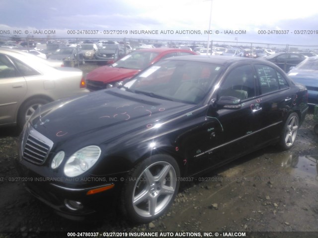 WDBUF56X57B033221 - 2007 MERCEDES-BENZ E 350 BLACK photo 2